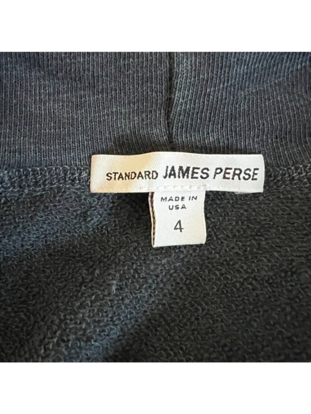 James Perse Woman's 4 XL Navy Vintage French Terry Zip Hoodie Quiet Luxury Soft - Picture 5 of 6